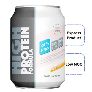 [Produtos expresso de baixo MOQ] Suplementos nutricionais de alta qualidade para vitalidade líquida em latas de metal Proteína de soro de leite com alto teor de proteína