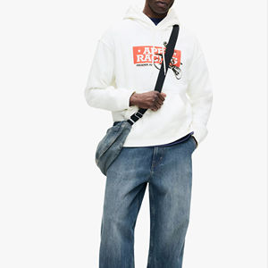 Sudadera con Capucha Blanca para Hombre, Personalizable, de Algodón y Felpa, Estilo Urbano, Talla Grande - Product Image 1