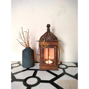 Lanternes suspendues en métal faites à la main au design classique, supports de bougies, décoration élégante pour la maison de luxe et Noël - Product Image 6