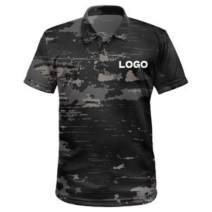 Chemise de golf pour homme 100% polyester grande taille à manches courtes imprimé camouflage séchage rapide décontractée - Product Image 6
