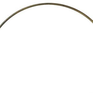 Couronne murale moderne en laiton antique, faite à la main, avec fleurs et feuilles botaniques en métal, taille personnalisable, installation facile, décoration murale - Product Image 5