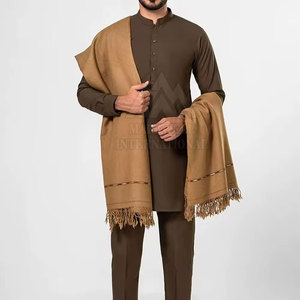 High Quality Custom Made Embroidered Wool Pashmina Cashmere <b>Men</b> <b>Shawl</b> Winter Warm Long Lightweight Quick Dry Custom Color - Product Image 3