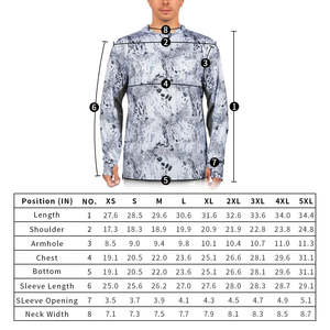 เสื้อตกปลาแบบแห้งเร็ว ป้องกันรังสียูวี 50+ ระบายอากาศได้ดี พิมพ์ลายแบบซับลิเมชั่น  ขนาดใหญ่พิเศษสำหรับทุกเพศ  แขนยาว ผลิตจากโพลีเอสเตอร์ 100% - Product Image 6