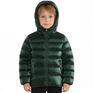 Nouvelle veste rembourrée chaude pour enfants, design populaire en polyester, à capuche, pour filles - Product Image 1
