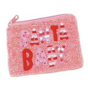 WELCOME BABY Monedero de cuentas con lazo estilo preppy, Monedero para monedas con lazo, Carteras de cuentas, Bolsos de mano con cuentas estilo preppy, Regalos de cumpleaños para ella - Product Image 6