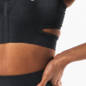 Sujetador Deportivo Negro con Cuello en V para Mujer, Sujetador Deportivo Elástico para Entrenamiento, Running, Yoga, Ropa Deportiva, Ropa de Gimnasio - Product Image 3