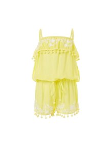 Superbes événements de vacances accrocheurs enfant en bas âge Aari brodé jardin enfants barboteuse fille mignonne confort et Style plage chaude combishort - Product Image 3