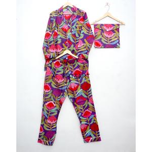 Wholesaler Of 100% Pure Cotton Breathable Womens Pajamas Set Plus Size Nightclothes Bow <b>Pyjamas</b> Sleepwear - Product Image 2