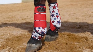 Bottes de protection pour les jambes des chevaux personnalisées, absorbant les chocs, légères, en polyester, pour l'entraînement sportif - Product Image 1
