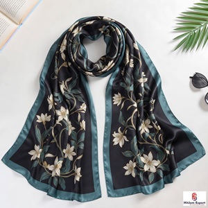 Écharpe longue de qualité supérieure en tissu doux, foulard personnalisé, impression sur mesure, marque blanche, fabricant textile OEM ODM, export Bali - Product Image 1