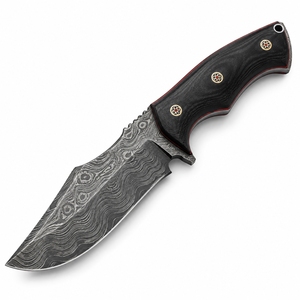 Cuchillo Táctico de Supervivencia para Camping y Aire Libre, Hecho a Mano con Acero de Damasco, Cuchillo de Caza Premium Forjado a Mano con Hoja Fija para Bushcraft - Product Image 6