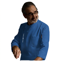 Uniforme de chef unisexe pas cher en toile, résistant à l'usure et anti-salissure, à manches courtes et fermeture boutonnée, pour restaurant et bar