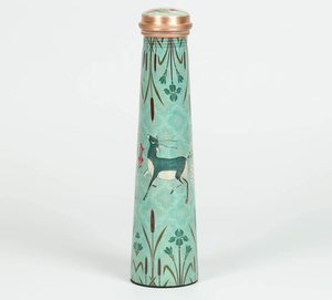 Bouteille d'eau en cuivre pur à 100 %, 950 ml, faite à la main, écologique, pour les voyages et l'usage quotidien, bienfaits ayurvédiques pour la santé, anti-fuite, vente chaude - Product Image 1