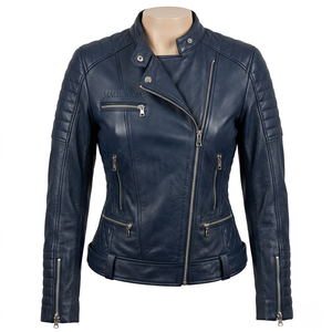 Private Label Women's Leather <b>Biker</b> <b>Jacket</b> | Premium Quality Moto Apparel | Bulk - Product Image 4