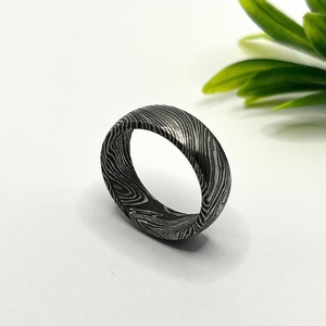 Hot Selling Handmade Damascus Steel <b>Ring</b> for <b>Men</b> Women Wedding Band Fashion Party <b>Ring</b> Custom Latest Design OEM Supplier - Product Image 1