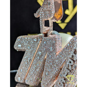 Collar Premium 7M CHRIS con colgante personalizado de diamante cultivado en laboratorio, plata de ley 925, con incrustaciones de diamantes, de Trisha Jewels - Product Image 4