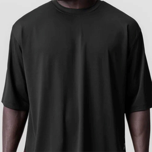 T-shirt Homme Oversize Tendance Coupe Droite 100% Coton Tissu Tricoté Anti-Boulochage Numérique pour Streetwear et Mode Urbaine - Product Image 1