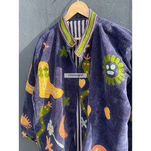 Snake Embroidery Jacket Handmade Suzani Jacket <b>Coat</b> Soft Velvet Short Unisex Jacket Women's Casual Jacket - Product Image 5