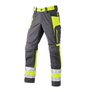 RICSA INTERNATIONAL Men's High Visibility CE Certified Polyester <b>Work</b> <b>Pants</b> with <b>Cargo</b> Pockets Reflective Stripes Industrial Use - Product Image 5