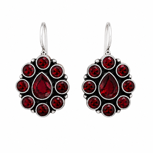 Pendientes de tuerca plateados de gran cantidad para mujer, con perlas y flores, estilo bohemio, engaste de bisel, a la moda, para boda, proveedor al por mayor - Product Image 1