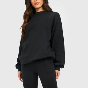 Sudadera Extra Grande de Alta Calidad OEM, Personalizable, 100% Algodón Ecológico, para Mujer, Talla Grande, Cuello Redondo - Product Image 6