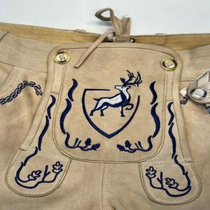 Shorts en cuir de chèvre suédé pour hommes grandes tailles Premium – Taille mi-haute, longueur genou, tricoté, écologique, séchage rapide - Product Image 2