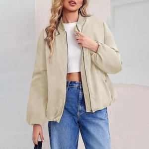 Blouson Bomber Femme Confortable et Personnalisable Coupe Décontractée Zippé Broderie Camouflage Imperméable Respirant Logo - Product Image 4