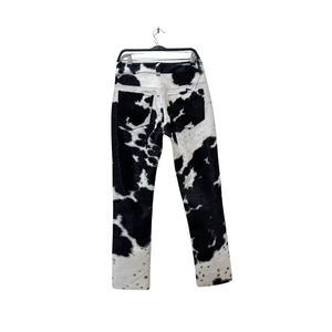 Men's High Waist Tie Dye Denim <b>Pants</b> Casual Straight Fit Bleach Stone Wash Cotton Trousers <b>Summer</b> Style Button Fly - Product Image 4