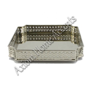 Axiom Home Accents' Handcrafted Brass <b>Tray</b> Polished Finish for Christmas <b>Dinner</b> Serving Home Use Beautiful Decorative Metal - Product Image 5