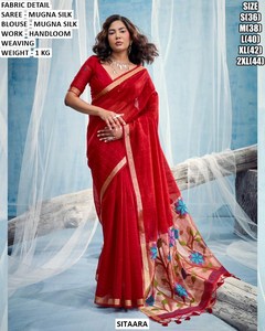 Gulnaar Traditional Party <b>Saree</b>-Winter/Summer Ready Wrinkle Free & Moisture Wicking - Product Image 5
