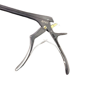 Perforadora de hueso de acero inoxidable de alta calidad Kerrison Rongeur 90 grados corte hacia arriba 140mm longitud 4mm mandíbula 5,12 ancho no estéril - Product Image 6