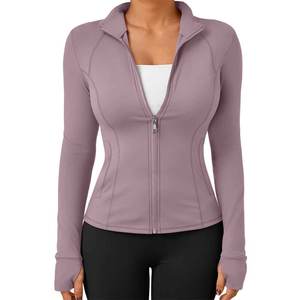 Chaqueta Deportiva de Moda para Mujer, Color Sólido, Talla Personalizada, Transpirable, para Gimnasio - Product Image 1