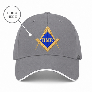Casquettes maçonniques unisexes à sangle réglable, avec logo personnalisé, pour la fraternité et la sororité, vêtements et insignes maçonniques grecs, style héritage - Product Image 1
