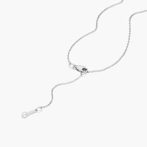 Collar de compromiso de lujo con diamante cultivado en laboratorio, corte esmeralda, oro blanco de 14K, chapado en rodio, certificado IGI, para mujer - Product Image 3