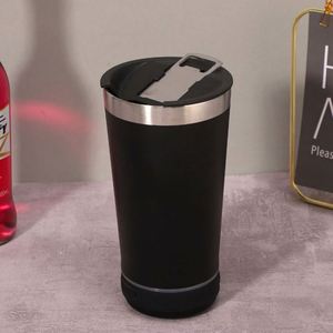 16oz 304 Stainless Steel <b>Insulated</b> <b>Mug</b> Beer <b>Mug</b> Vacuum Water Cup Outdoor Car Cup with Speaker - Product Image 5