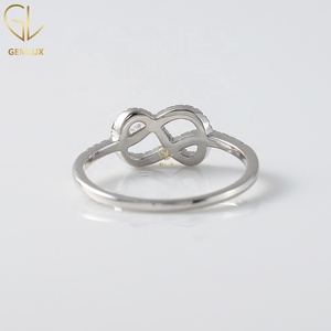 Round Cut Moissanite Diamond <b>Infinity</b> Knot Wedding Ring | Engagement Ring with Moissanite Diamond Twisted Ring - Product Image 5