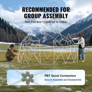 Glamourosa Tenda Igloo da Giardino in PVC da 9,5 Piedi con Finestra Trasparente e Copertura Impermeabile per Uso Esterno e Alberghiero - Product Image 6