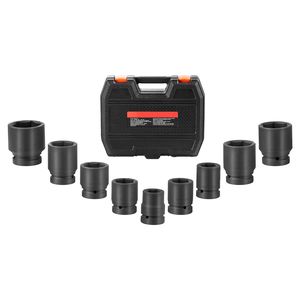 Set di 9 Chiavi a Bussola SAE per Dadi di Asse, per Riparazioni, Attacco a 6 Punti, in CR-MO Trattato Termicamente, Grandi Dimensioni, Riponibili - Product Image 2