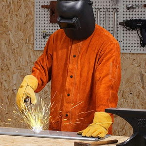 เสื้อแจ็คเก็ตหนังวัวแท้สำหรับงานเชื่อม ทนไฟ ป้องกันร่างกาย สำหรับงานเชื่อมทนไฟ - Product Image 5