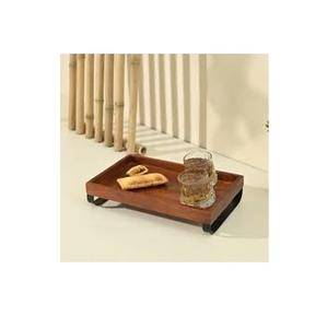 Plateau de service en bois artisanal au design moderne très tendance avec poignées de style vintage finies avec soin - Product Image 5