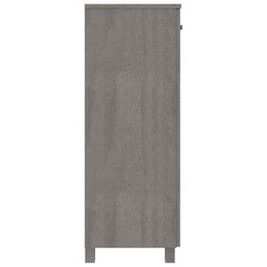 Scarpiera grigio chiaro HAMAR in legno massello pino 33.5 scarpiera "x 15.7" x 42.5 "eleganti scarpiere - Product Image 4