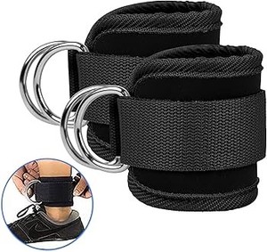 Sangles de cheville bleues réglables avec fermeture à double anneau pour l'entraînement musculaire et la musculation, soutien antidérapant unisexe - Product Image 3