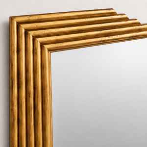 <b>Gold</b> Stepped <b>Rectangular</b> Wall <b>Mirror</b> Art Deco Layered Frame Decorative <b>Mirror</b> For Living Room Bedroom Wall Decor - Product Image 3