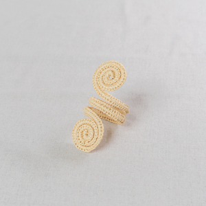 Anneaux de serviette en fil de papier double spirale à prix de gros abordable pour la décoration de table de mariage - Product Image 2
