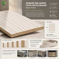 Panneau de particules mélaminé Jinbase FF2514 Crème Érable 12mm MFC E0 4x8ft Finition de première qualité Certifié CARB P2 Garantie 2 ans