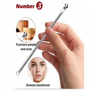 Juego de 5 Herramientas para Eliminar Puntos Negros, Extractor de Acné de Acero Inoxidable para Espinillas, Comedones y Cuidado Facial - Product Image 6