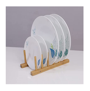 Support à assiettes en bois, porte-tasses et assiettes, organisateur de cuisine en bois, support à vaisselle en bois - Product Image 1