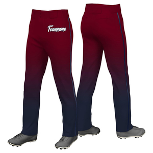 Pantalons de baseball personnalisés pour jeunes, combinaison rouge et noir, vêtements de sport, longueur intégrale, pantalons de baseball pour équipe adulte - Product Image 3
