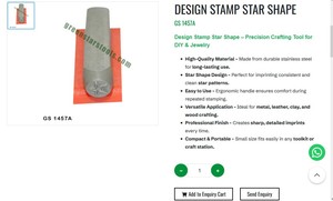 Design <b>Stamp</b> Star Shape Metal Stamping Tool Precision Jewelry Making Craft Tool Leather Wood Marking <b>Hand</b> Tool |Item No GS-1457A - Product Image 3