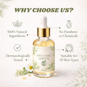 Sérum Visage Bio à l'Aloe Vera, Huile Faciale OEM ODM, Fabricant Cosmétique Direct Usine, Marque Privée, Approvisionnement en Gros - Product Image 5
